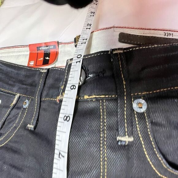 NWT Men’s G-STAR 3301 RAW worn in DENIM Structor Straight 28X32 Dark Blue - Picture 9 of 9